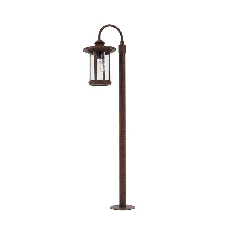 Lindby Wegeleuchte Gartenlampe Zayn rost Glas Außenleuchte IP65 Höhe 109 cm - 4251911798999