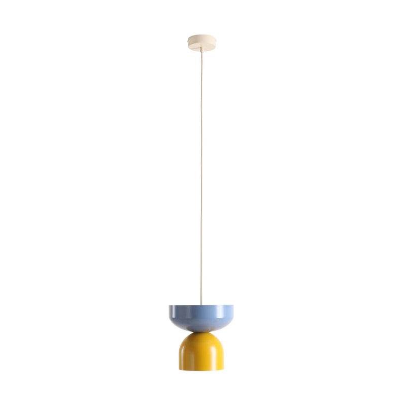 ALDEX Hängeleuchte Lampe Leuchte Api gelb blau Metallschirm E27 LED 30cm - 5904798658953