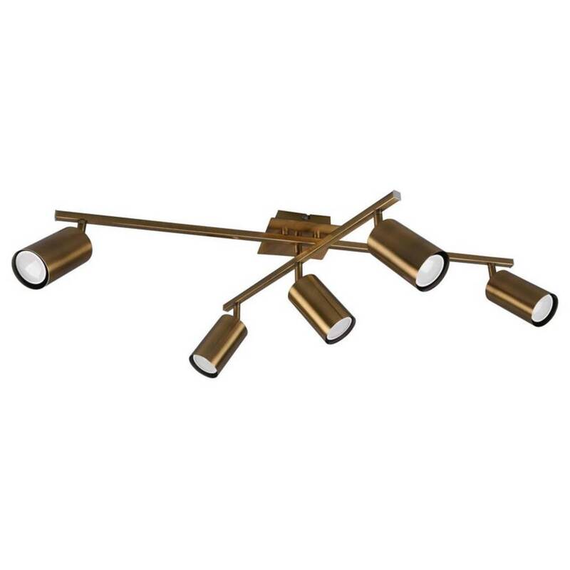 Trio Lighting Deckenstrahler Marley Deckenlampe Deckenlicht altmessing 5-flam565 - 4017807490619