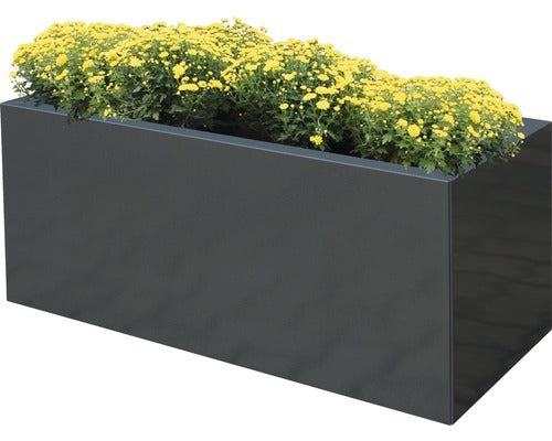 Palatino Pflanzkübel Lotte Zink Blumenkasten Blumentopf 120x40x50 cm anthrazit - 4260445861420