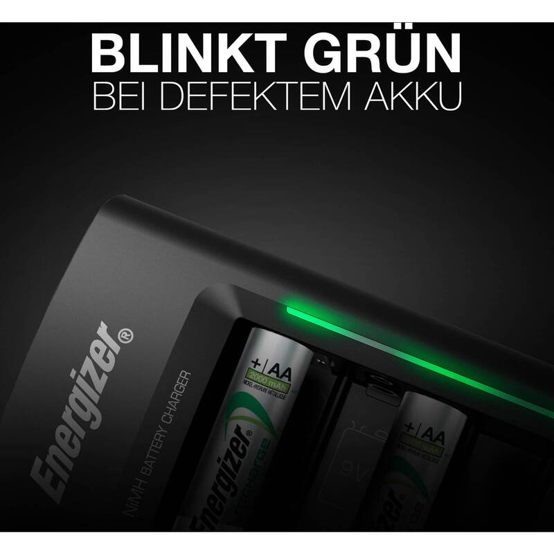 Energizer Rundzellen-Ladegerät NiMH für Micro AAA Mignon AA Baby C Mono D 9V - 7638900423716
