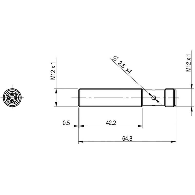 Micro Detectors Induktivsensor Sensor AM1/AP-3H M12 Messing vernickelt IP67 - 4064161084619