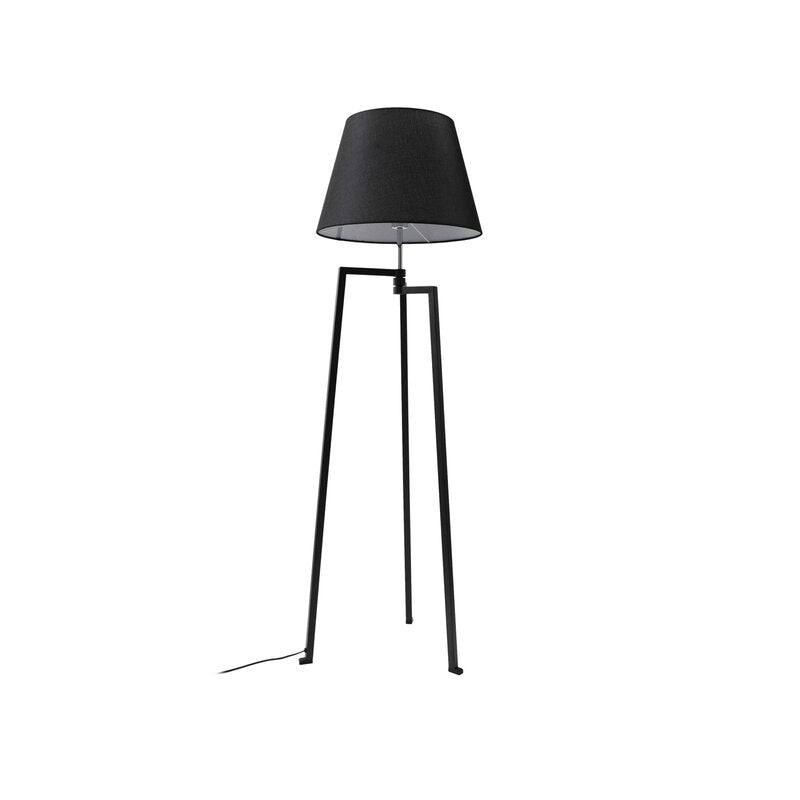 Lucande Stehleuchte Lampe Stehlampe Amona schwarz Textil 150 cm Dreibein - 4251911778953