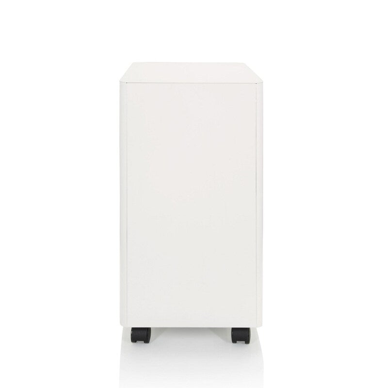 hjh OFFICE Rollcontainer Container Schublade Metall weiß grau Hängeregistratur - 4064323002239