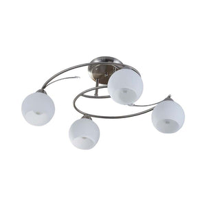 B-Ware Lindby Deckenleuchte Svean LED Lampe 4-flammig dimmbar weiß nickel 42,5cm