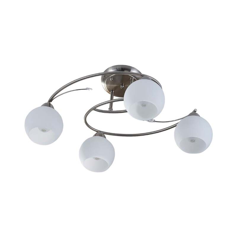 Lindby Deckenleuchte Svean LED Lampe 4-flammig dimmbar weiß nickel 42,5cm - 4251096517231