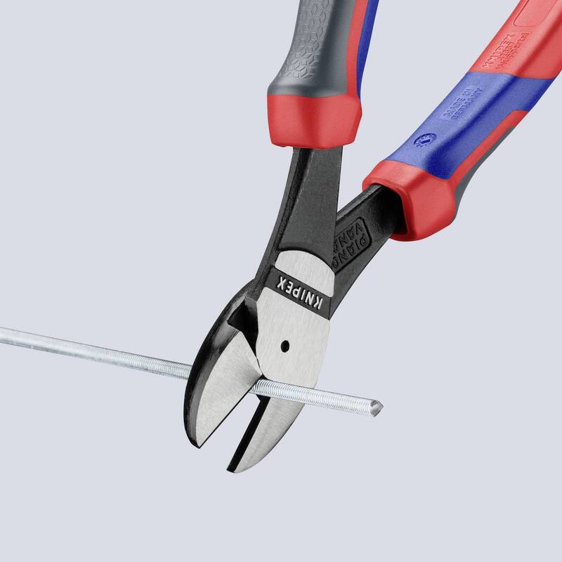 Knipex Kraft-Seitenschneider 74 02 200 Zange mit Facette 200mm Werkstatt Stahl - 4003773018360