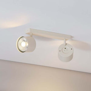 B-Ware Deckenspot Chloe verstellbar 2-flammig beige Stahl dimmbar GU10 15W LED