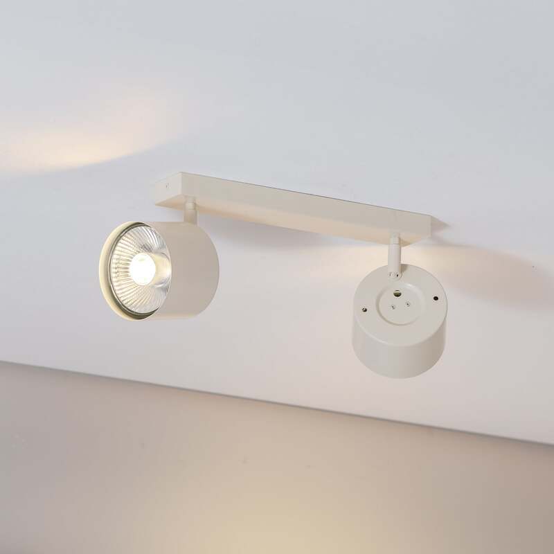 Deckenspot Chloe verstellbar 2-flammig beige Stahl dimmbar GU10 15W LED - 5902553234985