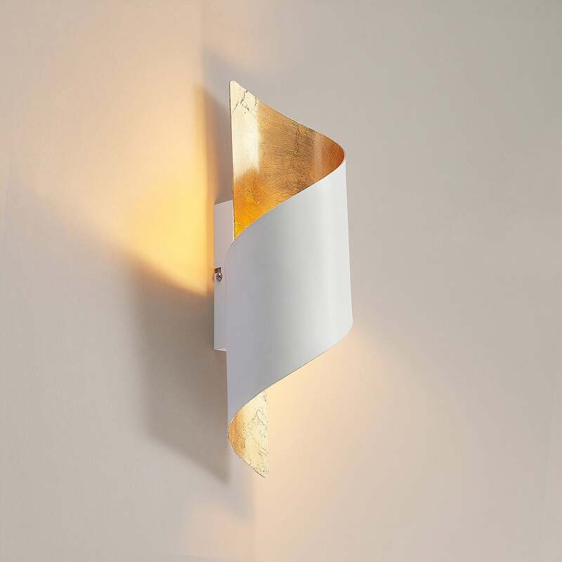 Lindby Wandleuchte Desirio LED Wandlampe dimmbar Akzentbeleuchtung weiß gold - 4251911712827