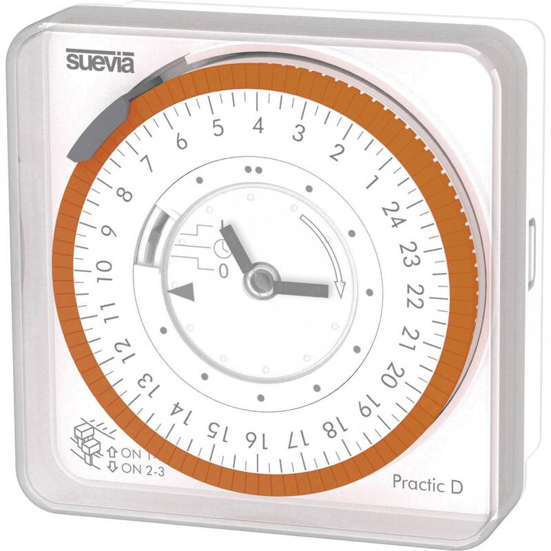 Suevia Practic D Aufputz-Zeitschaltuhr analog 230 V/AC 16 A/230 V 12 STÜCK - 8426709800314