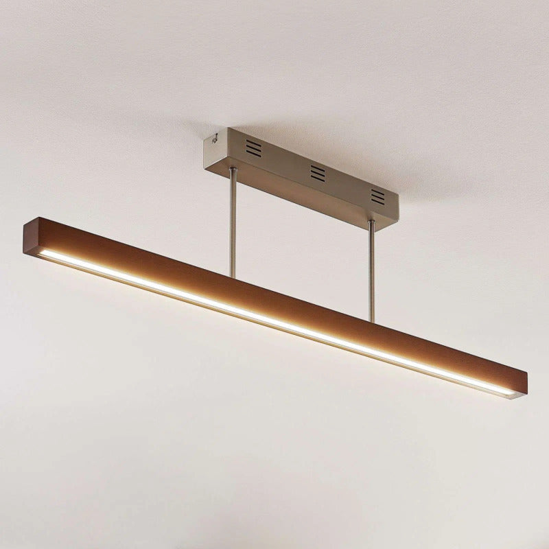 LED-Holz-Deckenlampe Deckenlampe Lampe Leuchte indoor Tamlin dunkelbraun 100cm - 4251096562552