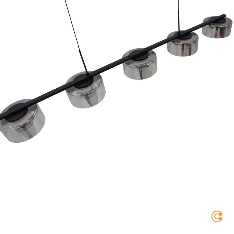 Paul Neuhaus Pendelleuchte Hängelampe LED Rika Glas Schwarz dimmbar - 4012248383100