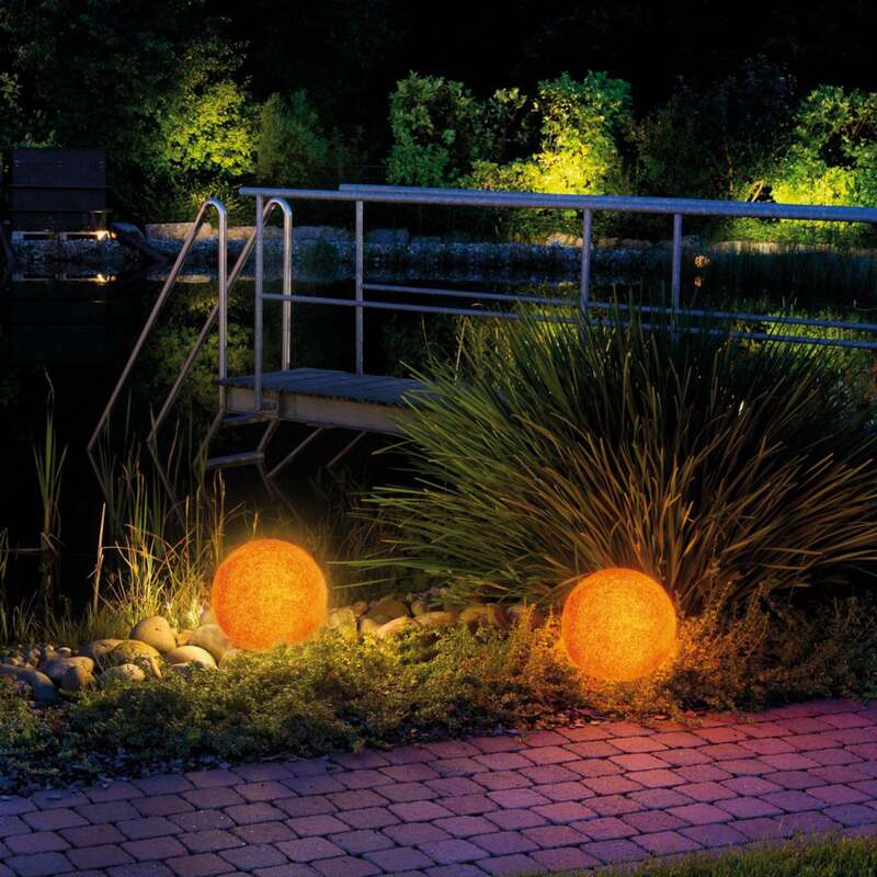Heitronic Leuchtkugel Gartenleuchte Mundan LED Dekokugel terracotta Ø30cm IP44 - 4002940359534