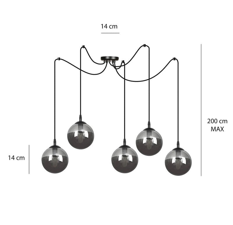 Euluna Hängeleuchte Glassy  Deckenlampe Pendelleuchte Wohnzimmerleuchte E14 - 5901738919006