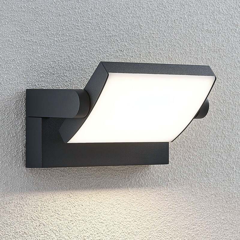 Lindby Außenwandleuchte Wandlampe LED Sherin dunkelgrau schwenkbar - 4251096554496