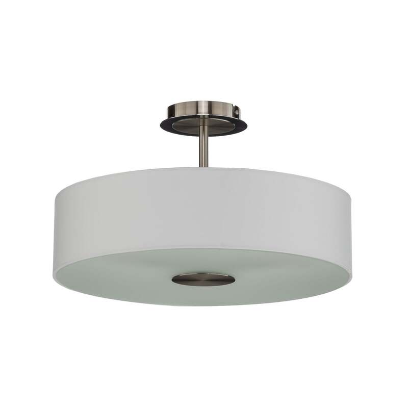 Lindby Deckenleuchte Josia LED Lampe Leuchte dimmbar nickel chrom Ø 47 cm 28 cm - 6291105709576