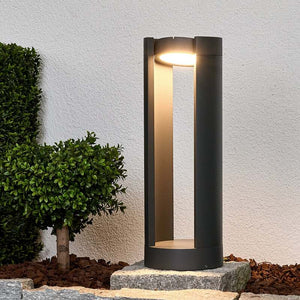 B-Ware Lucande Gartenleuchte Sockelleuchte Dylen LED Außenlampe graphit 50cm IP65 15W