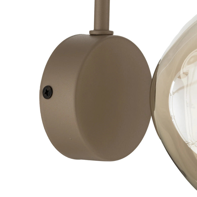 TK Lighting Wandleuchte Lava LED Wandlampe dimmbar Glas Metall sand Höhe 21cm - 5906135111527