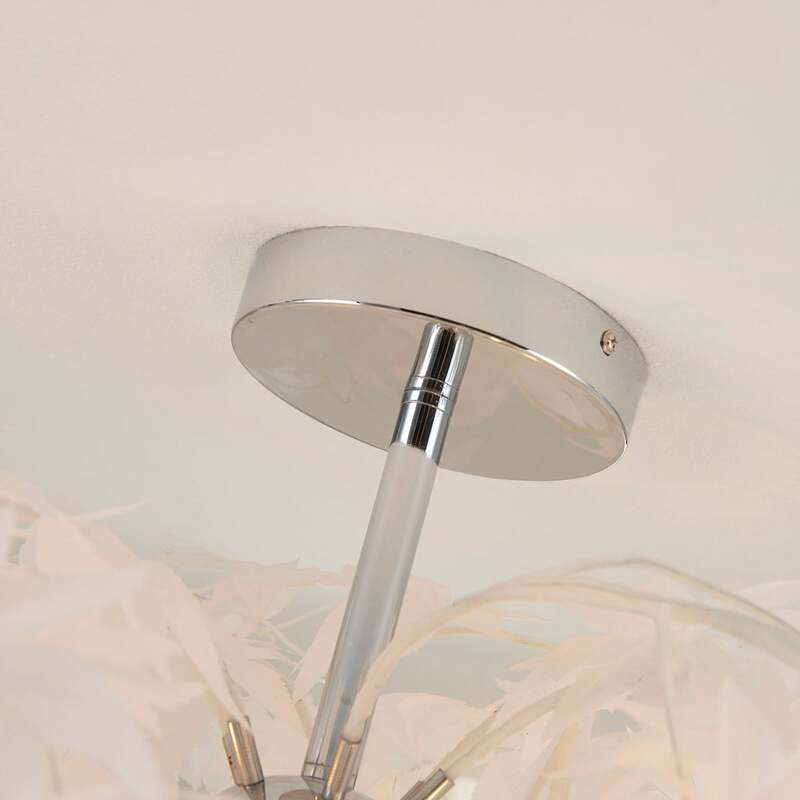 Lindby Deckenlampe Deckenleuchte Maple LED Lampe dimmbar chrom weiß Ø 70 cm - 4251096527490