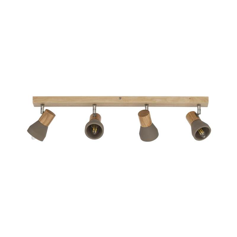 Lindby Deckenlampe Hängeleuchte Filiz LED Lampe Leuchte dimmbar grau Holz 77cm - 4251096548846
