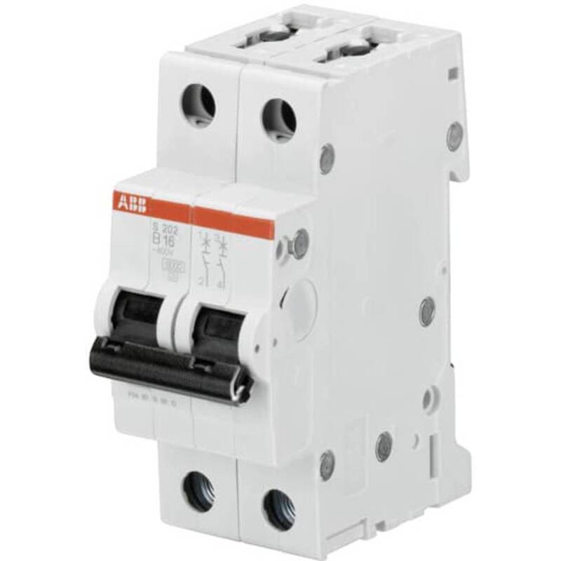 ABB Leitungsschutzschalter Sicherungsautomat Schutzschalter 2polig B16 6kA AC/DC - 4016779466905
