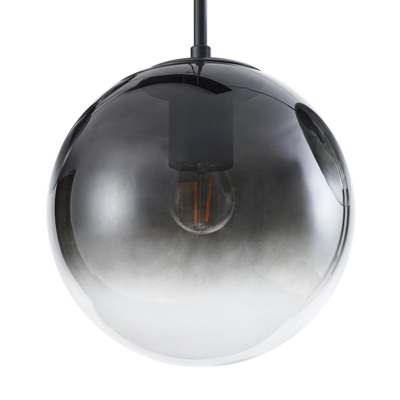Lucande Hängeleuchte Pendelleuchte Veloura Glas Eiche rauchgrau 3-flg E27 LED - 4255830901096