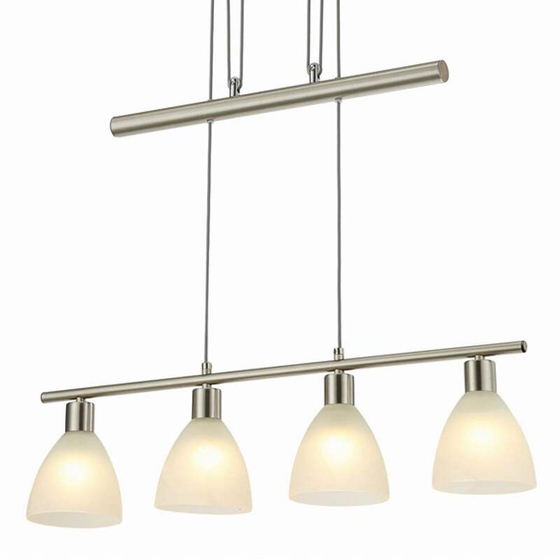 Lindby Hängelampe Hängeleuchte Simeon LED Pendelleuchte dimmbar nickel 73cm - 4251096505863
