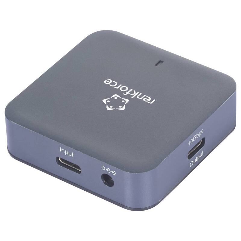 RENKFORCE RF-USBH-500 USB 3.2 Hub Verteiler Adapter Mehrfachanschluss Schwarz - 4064161331546