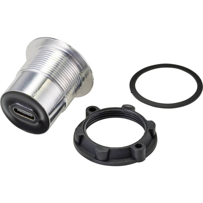 TRU COMPONENTS USB-Einbaubuchse TC-9534320 USB-C Buchse Aluminium 22mm 1 St. - 4064161184470