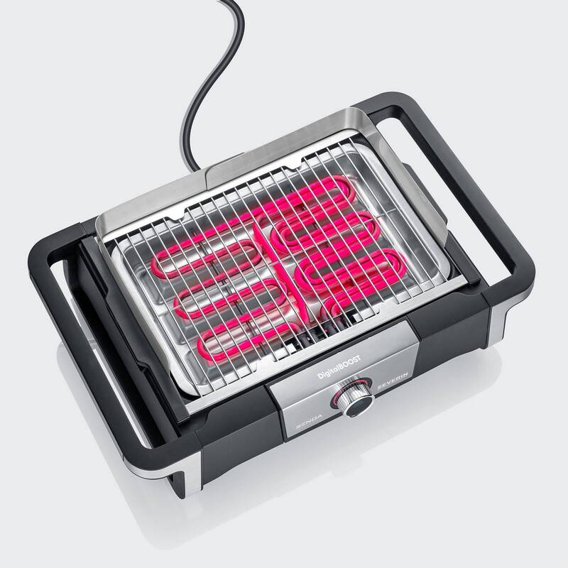Severin BBQ-Grill PG 8118 SENOA DigitalBOOST S Elektrogrill 3000W schwarz/silber - 4008146034596