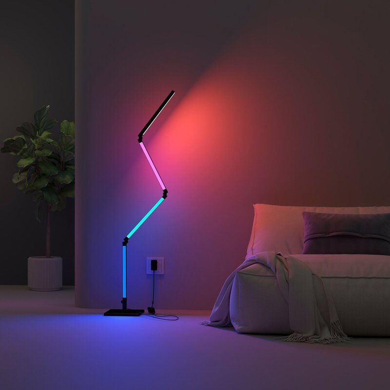 Calex Stehleuchte Wandleuchte LED Smart WLAN RGB CCT faltbar schwarz - 8712879158417