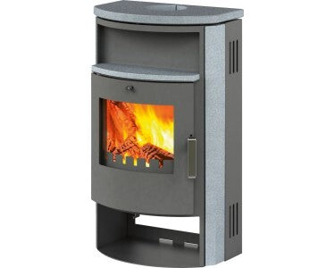 Accente Kaminofen Pamir 2.0 Naturstein Schwarz 6,7 kW Heizgerät Kamin Ofen - 4251787400224