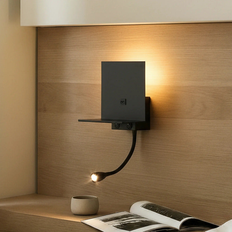 Lindby Wandleuchte Thorid LED Wandlampe USB Leselampe schwarz 3000K 45cm - 4251911772302