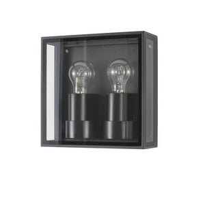 B-Ware Nova Luce Wandleuchte Wandlampe SORREN Außenleuchte E27 LED Anthrazit dimmbar