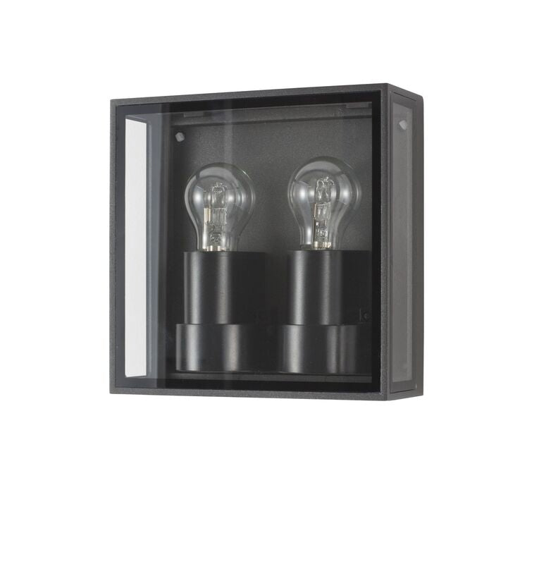 Nova Luce Wandleuchte Wandlampe SORREN Außenleuchte E27 LED Anthrazit dimmbar - 5212017425416