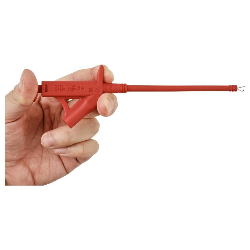 Voltcraft Messleitungs-Set MLSet-100 Krokoklemmen Prüfspitze 4mm 1,2m Rot - 4064161503592