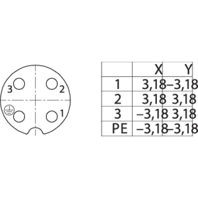 Binder RD24 PW KABELDOSE Steckdose Anschlusskabel Stecker 5 STÜCK - 4064161272504