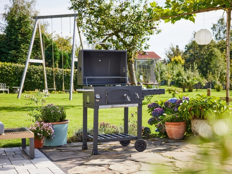 Jamestown Holzkohle-Grillwagen Jaxon Grillwagen mit Deckelthermometer schwarz - 4007876511773