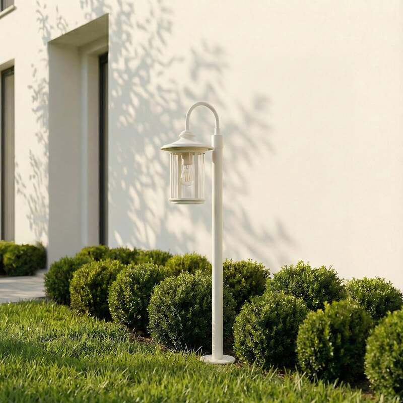 Lindby Wegeleuchte Zayn LED Gartenleuchte Pollerleuchte dimmbar weiß 109cm IP65 - 4255830907159