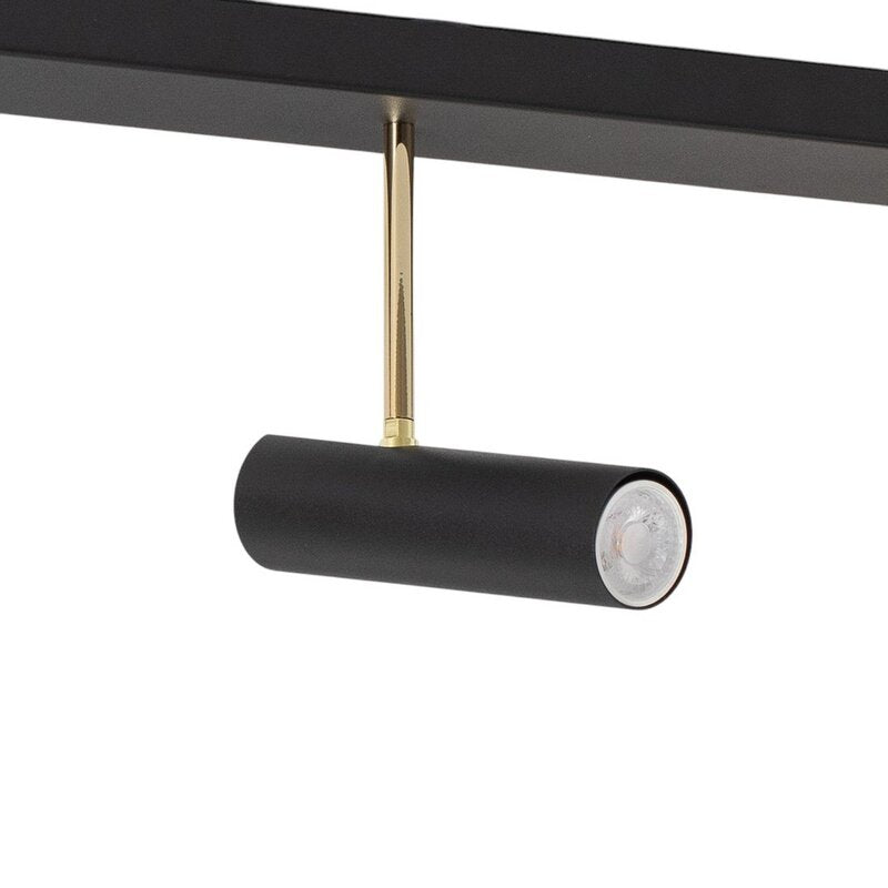 Luminex Deckenleuchte Lampe Axion Leuchte LED 5-flammig Stahl schwarz gold GU10 - 5907565943191