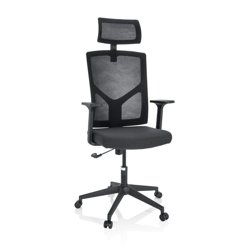 hjh OFFICE Bürostuhl Drehstuhl BRETON B schwarz Schreibtisch Netzstoff - 4064323014683