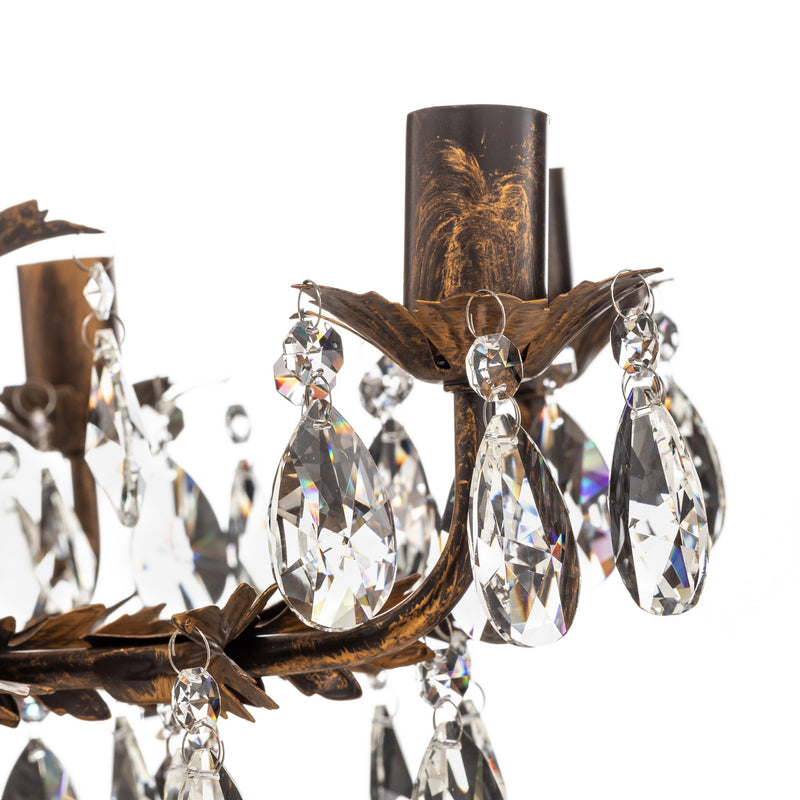 Kronleuchter Karen Hängelampe 8-flammig LED dimmbar bronze Ø80cm elegant - 8030626543379