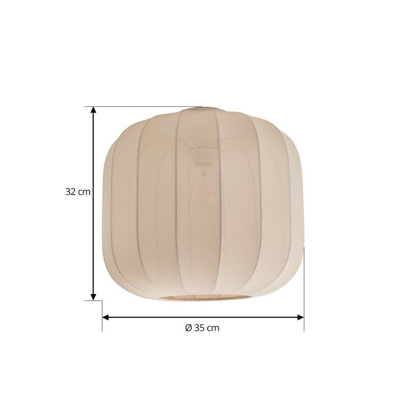 Lindby Deckenleuchte Helin beige Stoff Ø 35 cm dimmbar E27 15 W - 4251911793864