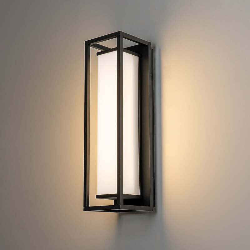 Lucande Außenwandleuchte Banetti LED Gartenleuchte schwarz 50cm IP54 Aluminium - 4251911743197