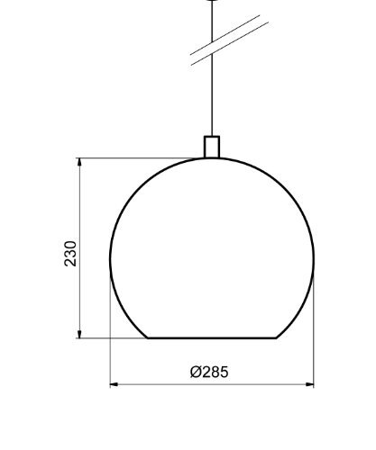 Aluminor Hängeleuchte Bulle Hängelampe  IP20 E27 1 x 12 W schwarz SIEHE TEXT - 3131130359144