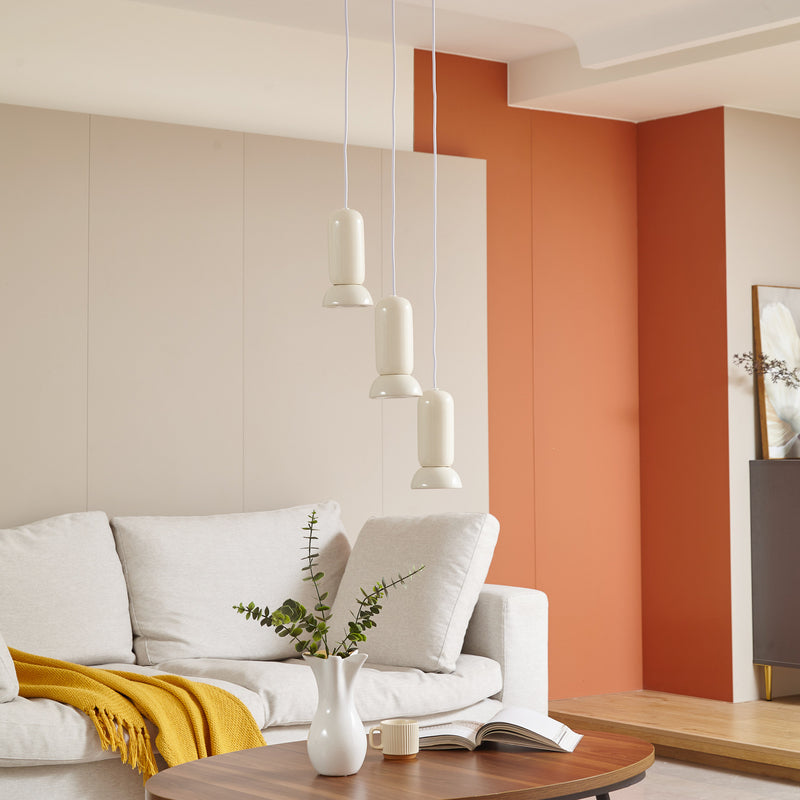 Lindby Hängeleuchte Kerimi LED Pendelleuchte Lampe dimmbar creme 3-flammig - 4251911775969