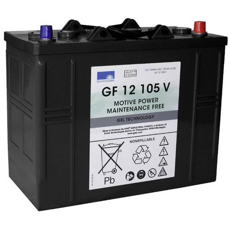 EXIDE Blei-Gel Akku GF 12 105 V 12V 105Ah wartungsfrei Konuspol 37,5kg - 2050001818553