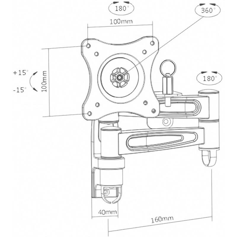Speaka Professional TV-Wandhalterung Fernseherhalterung Wandhalter TV Rotierbar - 4016138927184