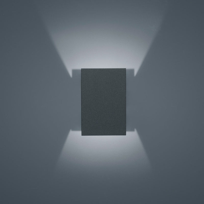 Helestra Außenwandleuchte Außenlampe LED Wandlampe graphit Blende Aluminium - 4022671103435